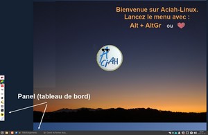 Le bureau et ses icônes