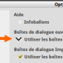Utiliser boites de dialogue de Libre Office