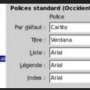 LO-Choix des polices